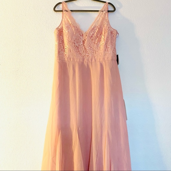 WEDDINGTON WAY by Adrianna Papell Mila Rose Blushing Rose Dress Sz 18 - Picture 7 of 16